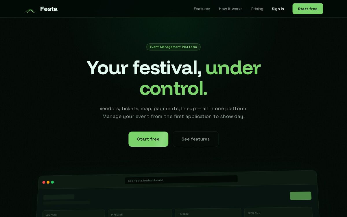 Festa — built by HUBi